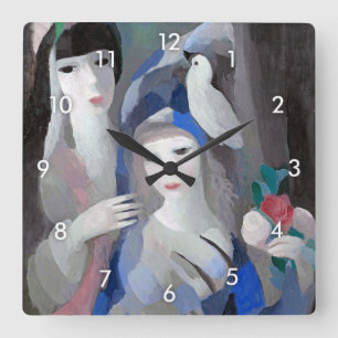 Two Lady and Dove, Marie Laurencin Square Wall Clock