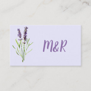 two lavenders - QR wedding website Enclosure Card