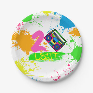 TWO LEGIT TO QUIT 2nd Birthday Colourful Paper Pl Paper Plate