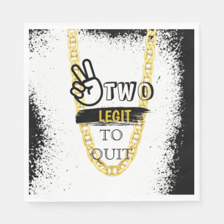 TWO LEGIT TO QUIT 2nd Birthday Napkin