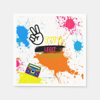 TWO LEGIT TO QUIT 2nd Birthday  Napkin