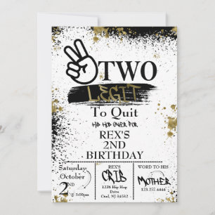 Two Legit to Quit Birthday Invitation