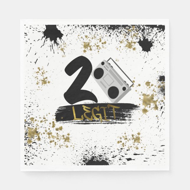 Two Legit to Quit Birthday Napkin (Front)