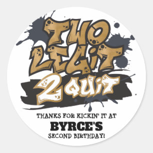 Two Legit to Quit Round Stickers