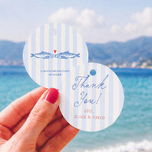 Two Less Fish In The Sea Bridal Shower Thank You Favour Tags
