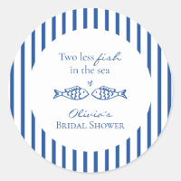 Two less fish in the sea coastal Bridal Shower