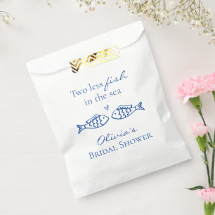 Two less fish in the sea coastal Bridal Shower Favour Bags