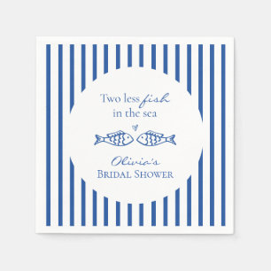 Two less fish in the sea coastal Bridal Shower Napkin