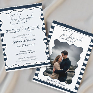 Two Less Fish In The Sea Couple Bridal Shower Invitation