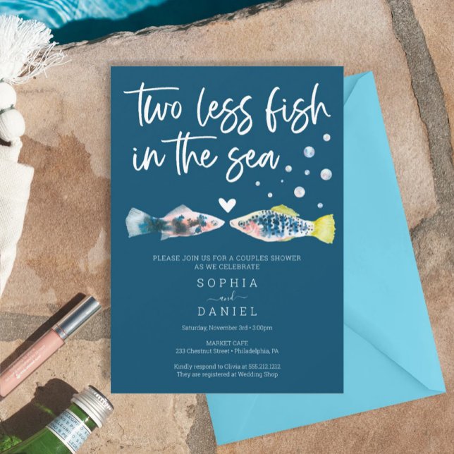 Two Less Fish In The Sea Couples Shower Invitation (Creator Uploaded)