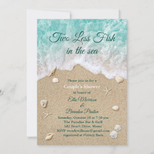 Two Less Fish in the Sea Couple's Shower Invitation