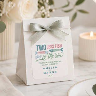 Two Less Fish in the Sea Couples Shower Thank You Square Sticker
