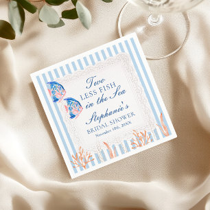 Two Less Fish in the Sea Custom Bridal Shower Napkin
