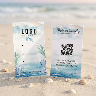 Two Less Fish in The Sea Summer Earring Display Business Card