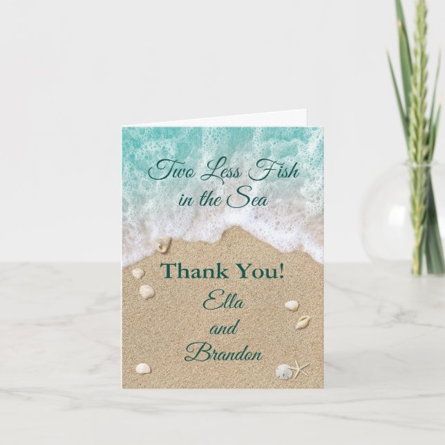 Two Less Fish in the Sea Thank You Card (Front)