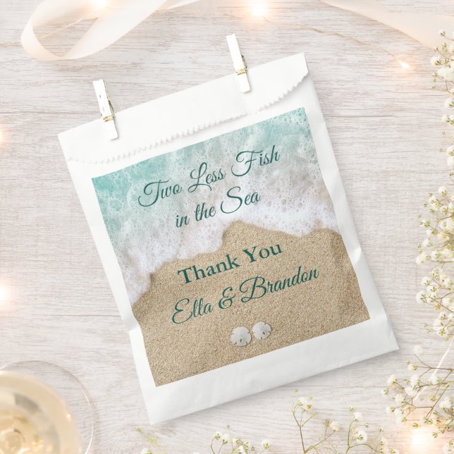 Two Less Fish in the Sea Thank You Favour Bags (Clipped)