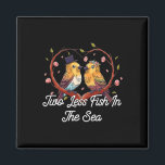 Two Less Fish In The Sea Wedding Pun Bride And Gro Magnet<br><div class="desc">Two Less Fish In The Sea Wedding Pun Bride And Groom Joke</div>