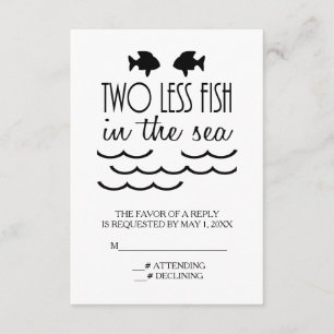 Two Less Fish in the Sea Wedding RSVP