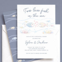 Two Less Fish Rehearsal Dinner Invitation