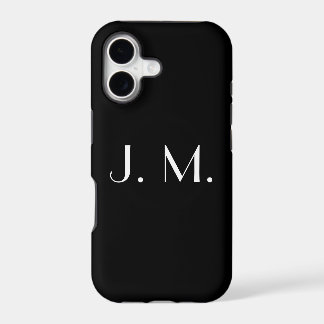 Two Letter Black White Monogram Minimal Typography