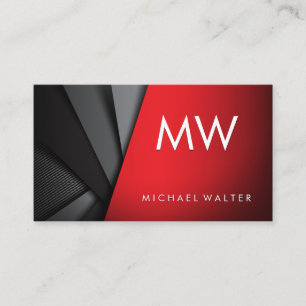 Two Letter Monogram Abstract Background Business Card