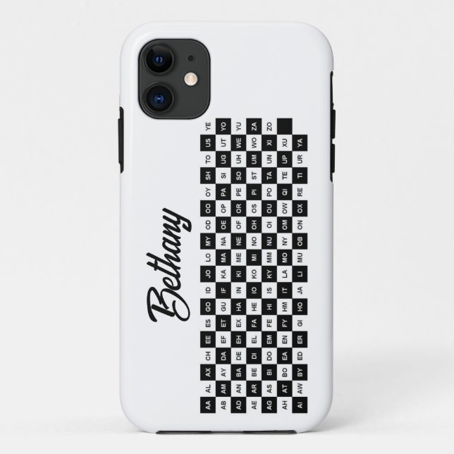 two letter words black and white Intl ver Case-Mate iPhone Case (Back)