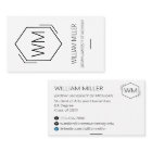 Two letters monogram and light sans serif font