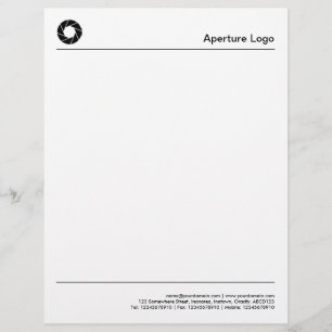 Two Lines - Aperture Logo Custom Letterhead