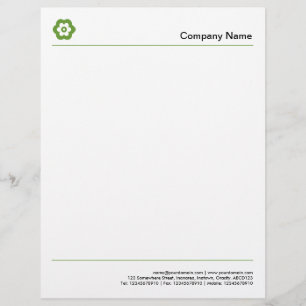 Two Lines - Avocado Green Custom Letterhead