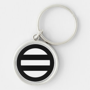 Two lines, encircled key ring