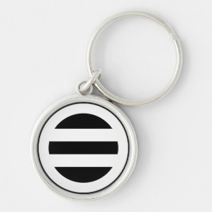 Two lines, encircled key ring