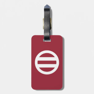 Two lines, encircled luggage tag