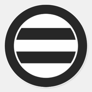 Two lines in circle classic round sticker