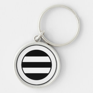 Two lines in circle key ring