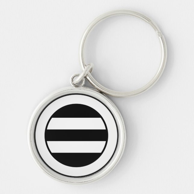 Two lines in circle key ring (Front)