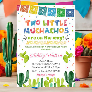 Two Litlle Muchachos Invitation Twins Baby Shower