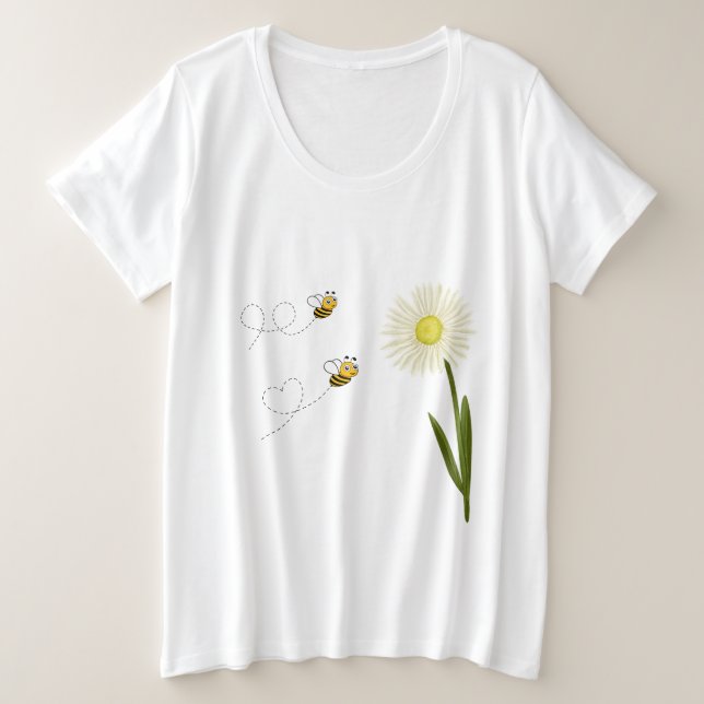 Two little and cute bees plus size T-Shirt (Design Front)