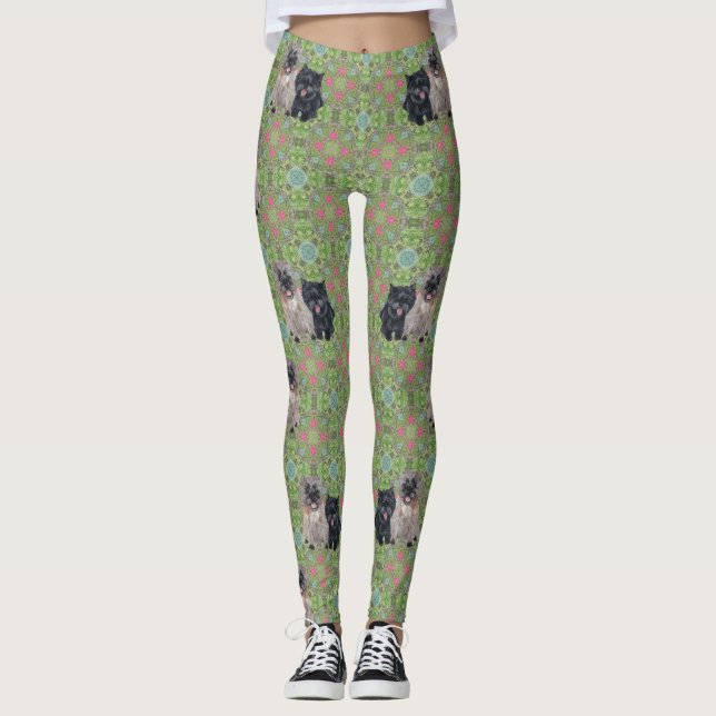 Two Little Cairn Terriers Leggings (Front)