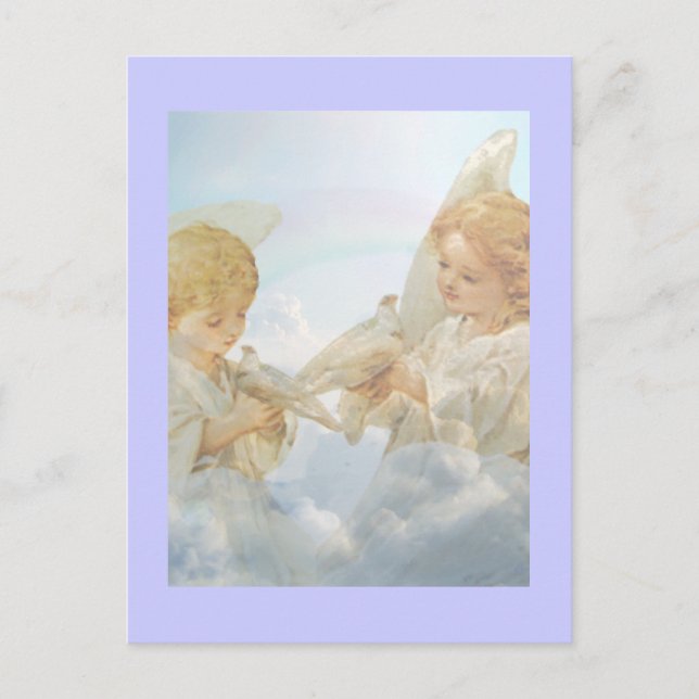 Two little cherubs. postcard (Front)