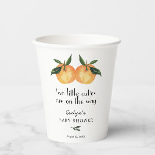 Two Little Cuties on the Way Baby Shower Paper Cups