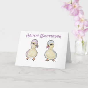 Two Little Ducks Birthday  Card