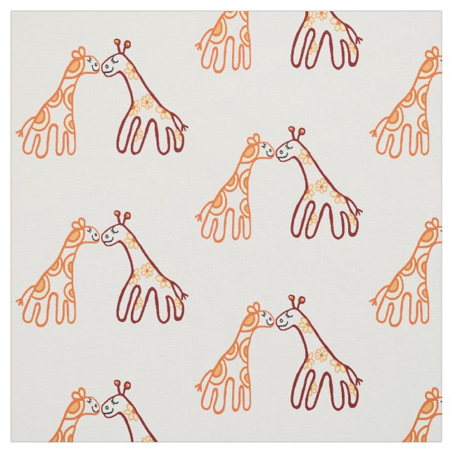 Two little giraffes fabric (Swatch)