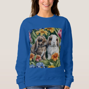 Two Little Lop Bunny rabbits Sweatshirt