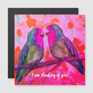 Two little lovebirds,I am thinking of you