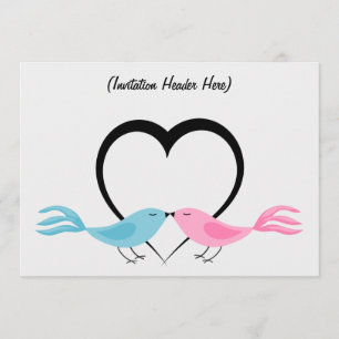 Two Little Lovebirds Multi Purpose Invitation