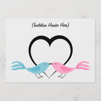 Two Little Lovebirds Multi Purpose Invitation