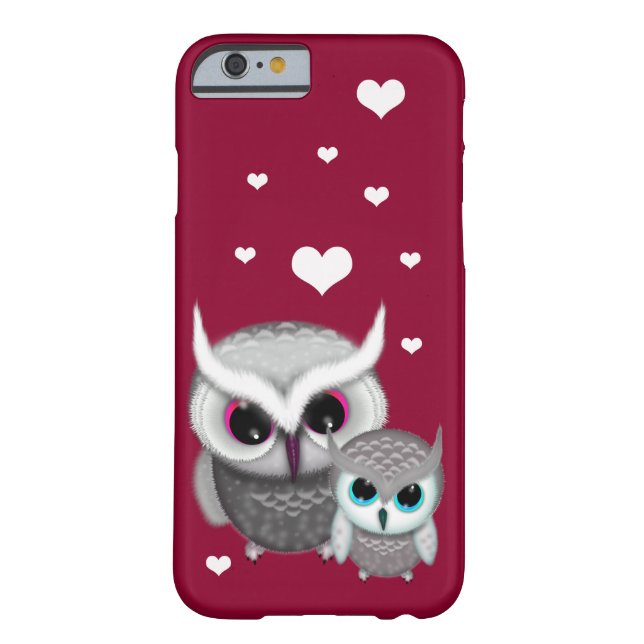 Two Little Owls and Hearts Case-Mate iPhone Case (Back)