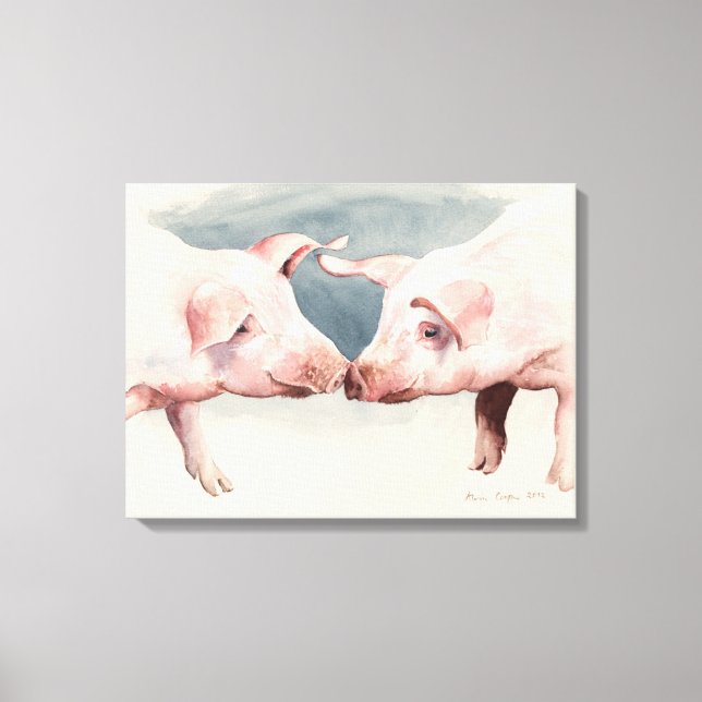 Two Little Piggies 2012 Canvas Print (Front)