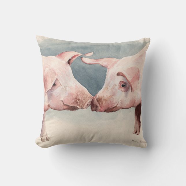 Two Little Piggies 2012 Cushion (Front)