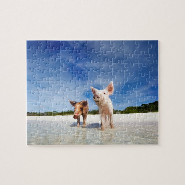 Two little piglets jigsaw puzzle (Horizontal)